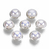 ABS Plastic Imitation Pearl Sewing Buttons BUTT-S005-6mm-03S-2