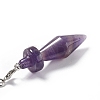 Natural Amethyst Pointed Dowsing Pendulums AJEW-B020-05P-03-4