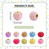50Pcs 10 Colors Polyester European Beads FIND-SZ0019-29-2