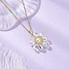 Glass & Glass Pearl Beads Pendants Necklaces for Women NJEW-MZ00106-05-1