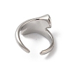 Shell Open Cuff Ring for Women RJEW-C091-03P-02-3