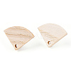 Ash Wood Stud Earring Findings EJEW-N017-011Q-2