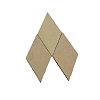 Unfinished Wood Rhombus Shape Discs Slices LS-WOCR-PW0001-005B-1