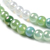 Transperant Electroplate Glass Beads Strands X-GLAA-P056-4mm-B04-3