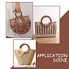 Wood Imitation Bamboo Joint Bag Handles FIND-WH0111-200-5
