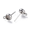304 Stainless Steel Stud Earring Settings STAS-I161-01A-P-2