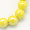 Glazed Porcelain Round Beads PORC-S489-8mm-10-1