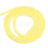 Baking Paint Transparent Glass Beads Strands DGLA-F029-J2mm-06-3