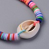 Handmade Polymer Clay Heishi Beads Kids Braided Bracelets BJEW-JB04317-05-3