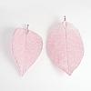 Electroplated Natural Leaf Big Pendants IFIN-Q119-02I-2