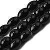 Natural Black Onyx Beads Strands G-F801-F02-03-2