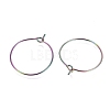 Ion Plating(IP) 316L Surgical Stainless Steel Hoop Earring Findings STAS-G130-03M-21MM-2