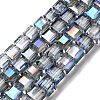 Electroplate Glass Beads Strands EGLA-H108-01A-AB11-1