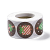 8 Patterns Christmas Round Dot Self Adhesive Paper Stickers Roll DIY-A042-01A-2
