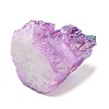 Electroplated Natural Druzy Quartz Crystal Cluster Ornaments RABO-PW0001-179C-2