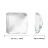 Transparent Clear Glass Square Cabochons GGLA-A001-10mm-2