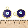 Rack Plating Brass Enamel Pendants KK-A205-07G-02-3