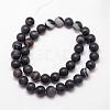 Natural Black Agate Bead Strands G-K166-12-6mm-03-2