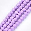 Spray Painted Non-magnetic Synthetic Hematite Beads Strands G-T116-16-09-1