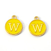 Golden Plated Alloy Enamel Charms X-ENAM-S118-09W-2