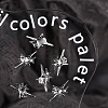 Star Alloy Rhinestone Cabochons MRMJ-WH0075-114-24-1