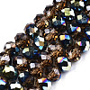 Electroplate Transparent Glass Beads Strands X-EGLA-A034-T8mm-Q19-1