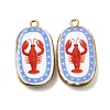 Fruit & Floral & Animals Printed Handmade Porcelain Pendants STAS-Z207-01G-05-1
