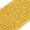 Spray Painted Crackle Glass Beads Strands X-CCG-Q001-8mm-10-2