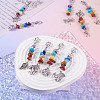 Chakra Gemstone Chip Pendant Decorations HJEW-TAC0028-5