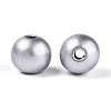 Spray Painted Round Natural Schima Wood Beads WOOD-A018-14mm-02-2