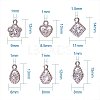 Cubic Zirconia Alloy Charms Sets ZIRC-PH0001-01P-3