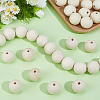 30Pcs Natural Unfinished Wood Beads WOOD-PA0001-59-4