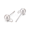 925 Sterling Silver Stud Earring Findings STER-S002-50-2