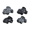 Natural Snowflake Obsidian Carved Beads G-K383-17C-1