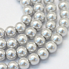 Baking Painted Glass Pearl Bead Strands X-HY-Q003-3mm-62-1