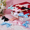 24Pcs 6 Colors Polyester Bowknot & Transparent Acrylic Bookmarks AJEW-FH00038-4