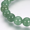 Natural Green Aventurine Round Bead Stretch Bracelets BJEW-L593-A07-2
