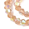 AB Color Plated Transparent Glass Beads Strands GLAA-G127-01-01E-4