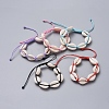 Natural Cowrie Shell Braided Beads Bracelets BJEW-JB05057-1
