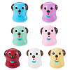 7Pcs 7 Colors Handmade Lampwork Enamel Beads LAMP-TA0001-76-2