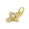 Brass Micro Pave Cubic Zirconia Charms KK-M283-20E-01-2