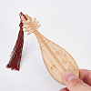 GOMAKERER 8Pcs 8 Style Ancient Musical Instrument Pipa Chinese Style Bookmark with Tassels for Book Lover AJEW-GO0001-13-3