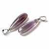 Natural Amethyst Pendants G-Q192-07P-03-2