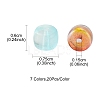 140Pcs 7 Colors Transparent Glass Beads GLAA-FS0001-45-5