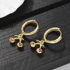 Brass Cubic Zirconia Hoop Earrings EJEW-Q015-01G-B-4