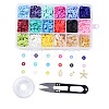 15 Colors Handmade Polymer Clay Beads DIY-JP0005-47-8mm-1