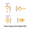 304 Stainless Steel Charms STAS-UN0012-02G-6