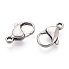 304 Stainless Steel Lobster Claw Clasps X-STAS-T065-17mm-34P-2