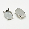 Non-Tarnish 201 Stainless Steel Sew on Prong Settings STAS-T032-03-20x30mm-2