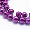Non-magnetic Synthetic Hematite Bead Strands G-F301-8mm-03-3